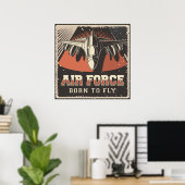 Retro Luftwaffe Poster (Heimbüro)
