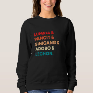 Retro Lumpia Pance Sinigang Adobo Lechon Filipino Sweatshirt