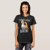 Retro Lunch Ladies Rock Cafeteria Worker Funny Lun T-Shirt (Vorne ganz)