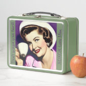 Retro-Lunchbox mit stilisierten Frauen aus den 50e Metall Brotdose (Beispiel)