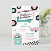 Retro Luncheonette Diner Party Einladung (Stehend Vorderseite)