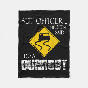 Retro Lustig Aber Officer Das Schild Sagte Mach Ei Fleecedecke