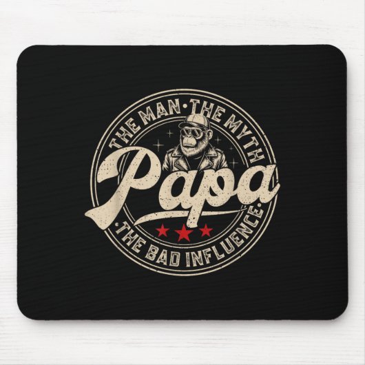 Retro lustig der Mann der Mythos Papa schlechter E Mousepad (Vorne)