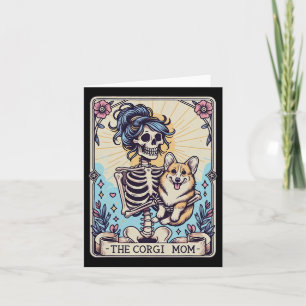 Retro Lustig Die Corgi-Mutter Tarotkarte Skelett H Karte