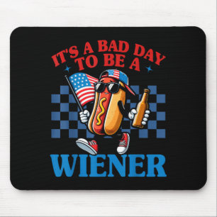 Retro Lustig ein schlechter Tag ein Wiener Hot Dog Mousepad