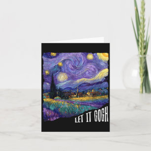Retro Lustig Lass Gogh Kunstliebhaber Lehrer Somme Karte