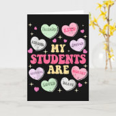 Retro Lustig Meine Schüler Sind Valentinstag-Lehre Karte (Gelbe Blume)