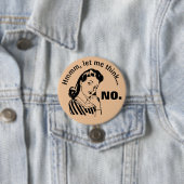 Retro Lustig Ohne Knopf Button (Beispiel)