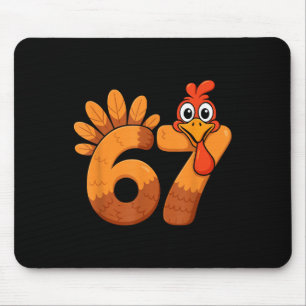Retro Lustig Sechs Sieben 6 7 Meme Erntedankfest T Mousepad