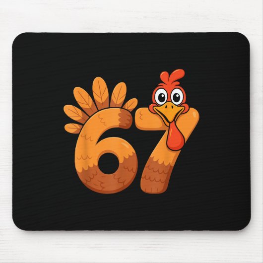 Retro Lustig Sechs Sieben 6 7 Meme Erntedankfest T Mousepad (Vorne)