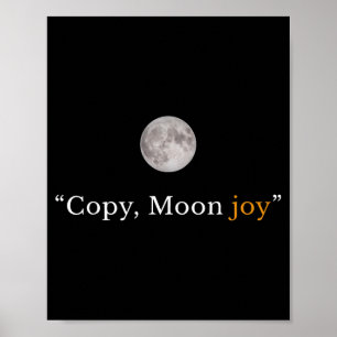 Retro lustig trendige Kopie Mond Freude minimaler  Poster