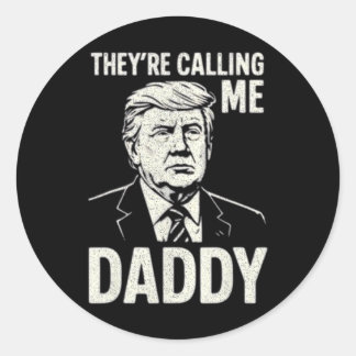Retro Lustig Trump Sie Nennen Mich Daddy Männer Fr Runder Aufkleber