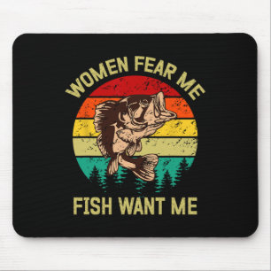 Retro Lustig Vintage Fisch Byss Will Mich Frauen F Mousepad