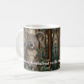 Retro lustige boho wald Koala Bär Kaffeetasse (Vorderseite Links)