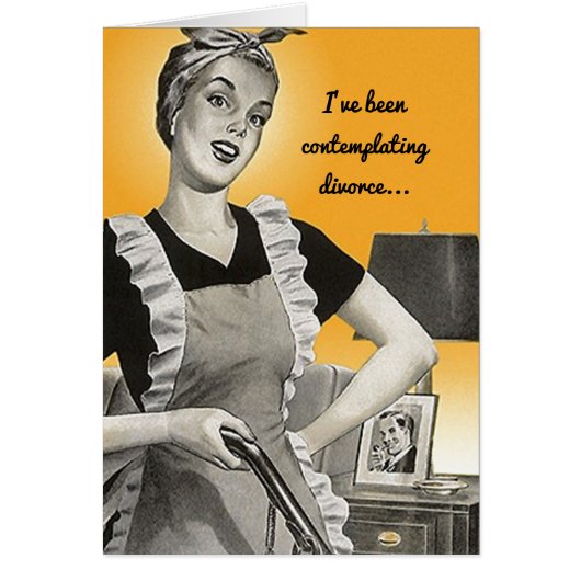 Retro lustige Gedanken über Scheidung neue Freizei (Vorne)