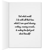 Retro lustige Gedanken über Scheidung neue Freizei (Innen (Rechts))