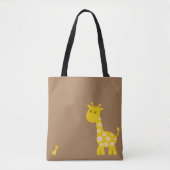 Retro lustige Giraffe pastellfarbener Blume Tasche (Vorderseite)