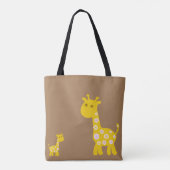 Retro lustige Giraffe pastellfarbener Blume Tasche (Rückseite)