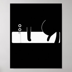 Retro-lustige Katzen-Grafik für Männer Frauen Kind Poster