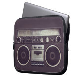 Retro lustige Laptophülse des Boombox Laptopschutzhülle (Vorderseite Links)