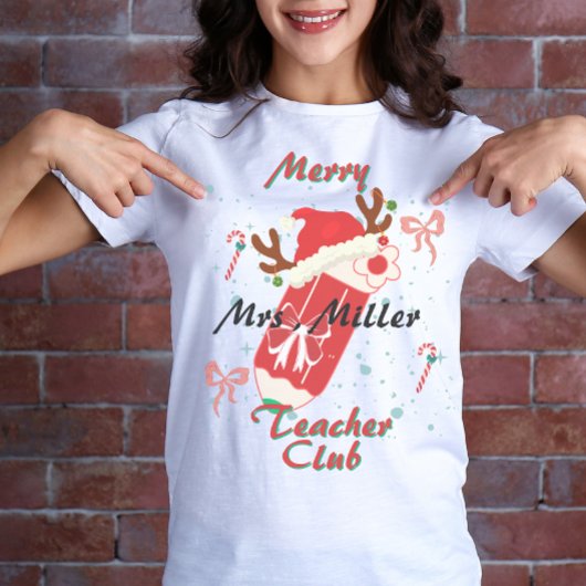 Retro lustige Lehrer Club, Retro Weihnachtslehrer T-Shirt