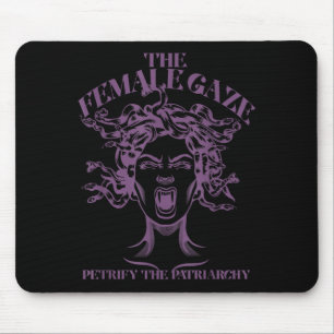 Retro Lustige Medusa Der Weibliche Blick Versteine Mousepad