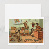 Retro lustige Schule anthropomorphe Katzen Danke (Vorne/Hinten)