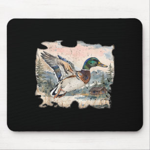 Retro Lustige Stockente Wasservögel Jagd Cozy Se Mousepad