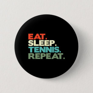 Retro lustige Tennisspieler Sommer-Schläger Ball Button