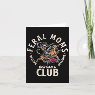 Retro Lustige Wilde Mütter Sozialclub Sarkastische Karte