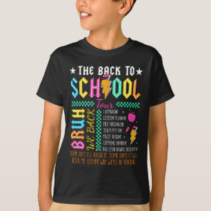 Retro Lustige Zurück zur Schule Tour Lehrer Blitz T-Shirt