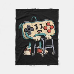 Retro Lustiger Alter Gamer 80er 90er Clic Videospi Fleecedecke