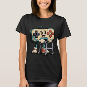 Retro Lustiger Alter Gamer 80er 90er Clic Videospi T-Shirt