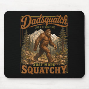 Retro lustiger Dadsquatch Sasquatch Vater Vatertag Mousepad