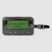Retro lustiger pager-Gewohnheits-Text der alte Gepäckanhänger (Vorderseite (Horizontal))