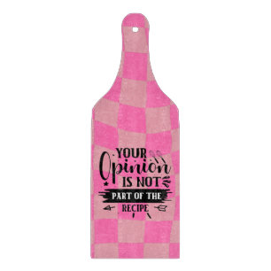 Retro lustiger rosa Küchen Spruch Schneidebrett