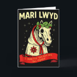 Retro Lustiger Volksglaube Skelett Pferd Mari Lwyd Karte<br><div class="desc">Retro Lustiger Volksglaube Skelett Pferd Mari Lwyd Yule Weihnachten _1</div>