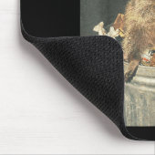 Retro-lustiger Waschbär-Koch isst Pizza-Mülleimer Mousepad (Ecke)