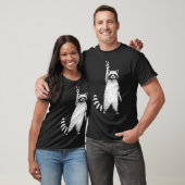 Retro lustiger Waschbär T-Shirt (Unisex)