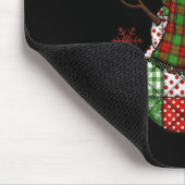 Retro lustiger Weihnachten Patchwork Schneemann Xm Mousepad (Ecke)