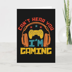 Retro Lustiges Gamer-Headset Sorry Kann Dich Nicht Karte