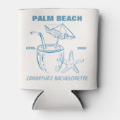 Retro Luxe Beach Social Club Logo Bachelorette Dosenkühler (Vorderseite)
