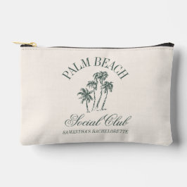 Retro Luxe Beach Social Club Logo Bachelorette Zubehörtasche