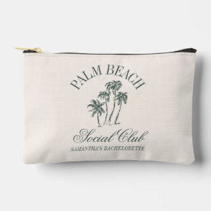 Retro Luxe Beach Social Club Logo Junggesellinnena Zubehörtasche
