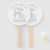 Retro Luxe Editable Bachelorette Party Fächer (Vorne und Hinten)