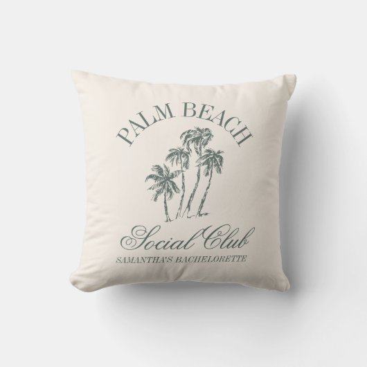 Retro Luxe Junggeselinnen-Abschied Social Club Kissen (Vorderseite)