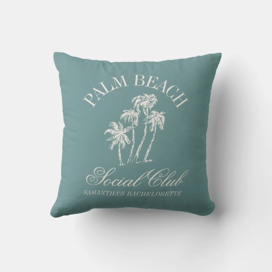 Retro Luxe Junggeselinnen-Abschied Social Club Kissen (Rückseite)