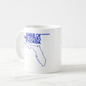 Retro LWVF Logo-Tasse Kaffeetasse (Vorderseite Links)