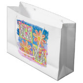 Retro Ma Ma Große Geschenktüte (Vorderseite Schrägansicht)