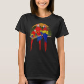Retro Macaw Bird Tropical Animal Jungle Parrot T-Shirt (Vorderseite)
